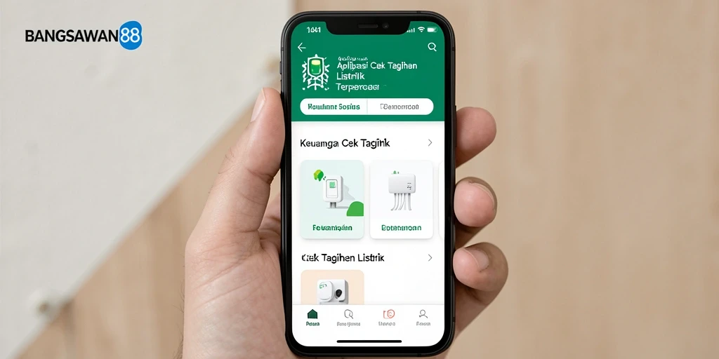 Antarmuka BANGSAWAN88 untuk cek tagihan listrik yang sederhana dan informatif.