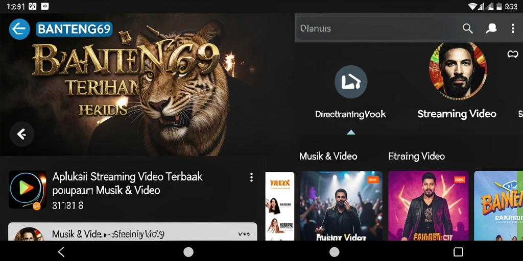 Antarmuka aplikasi BANTENG69 yang intuitif untuk Streaming Video.