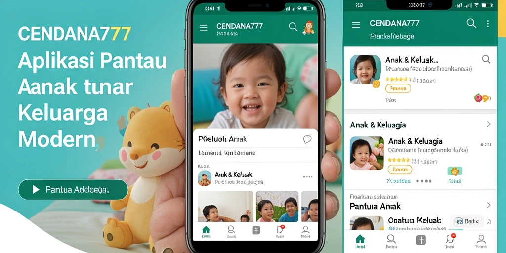 Antarmuka modern dan intuitif CENDANA777 untuk Pantau Anak.