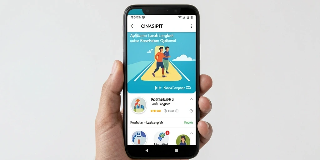 Antarmuka CINASIPIT menunjukkan statistik lacak langkah yang jelas dan informatif.