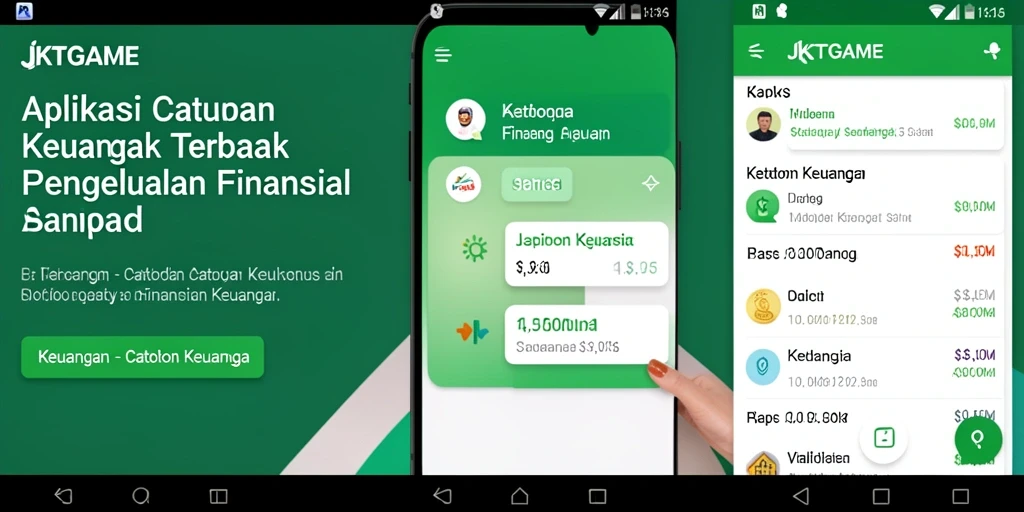 Tampilan antarmuka JKTGAME yang informatif dan sederhana untuk Catatan Keuangan.