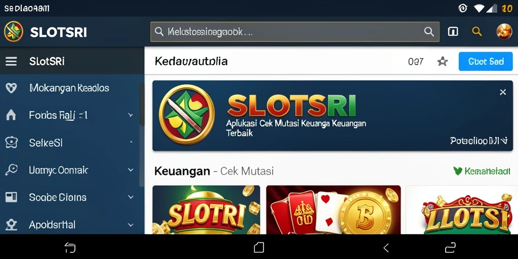Antarmuka SLOTSRI yang memudahkan pengguna cek mutasi keuangan.