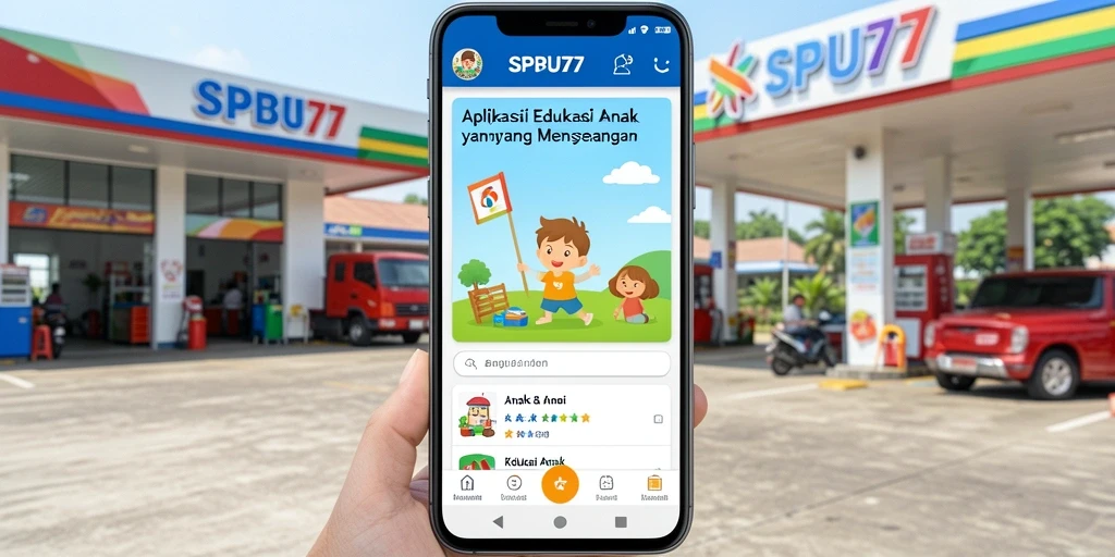 Antarmuka SPBU77 yang menarik untuk Edukasi Anak.