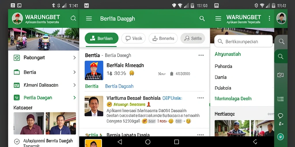 Tampilan antarmuka aplikasi WARUNGBET yang informatif dan menarik.